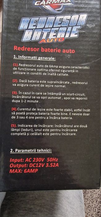Redresor baterie auto