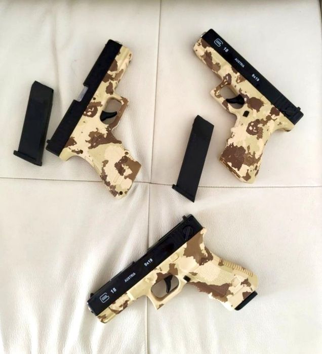 Pistol cu bile Airsoft Slide Aluminiu și ABS, pistol cu bile de plastic Glock 18 Austria, bile cadou 500buc