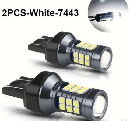 4 бр. LED крушка W21/5W, T20, 7443, 6000K, 12V