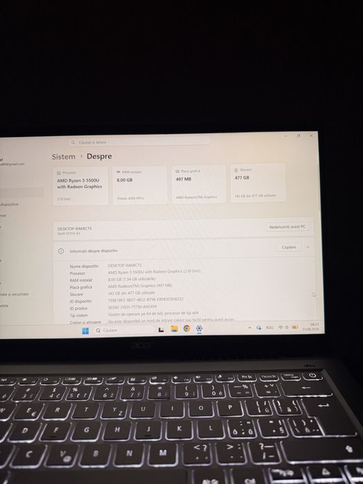 Leptop Acer stare perfecta