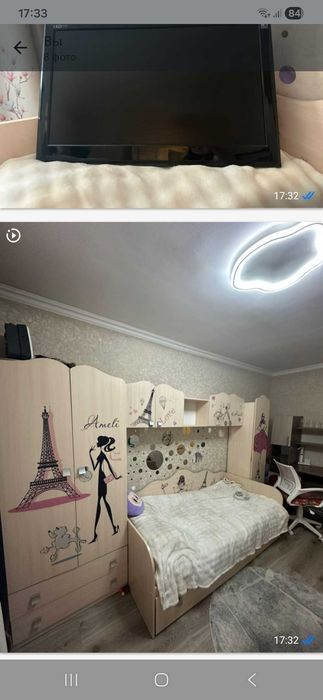 Школьный уголок и Спальный гарнитур для девочки
