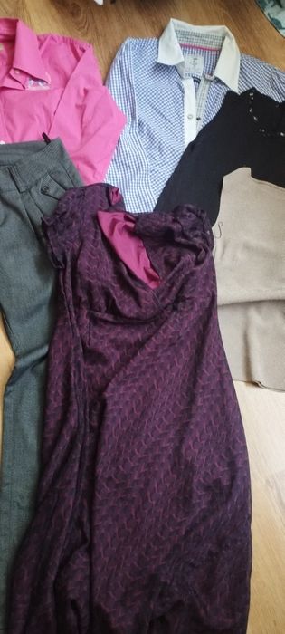 Подарявам две ризи, панталон рокля и две потничета, L, M ,размер