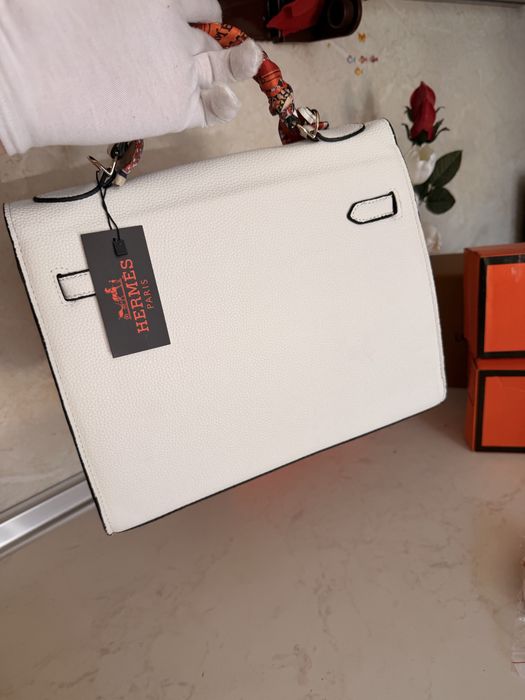 Дамска чанта Hermes Birkin бяла