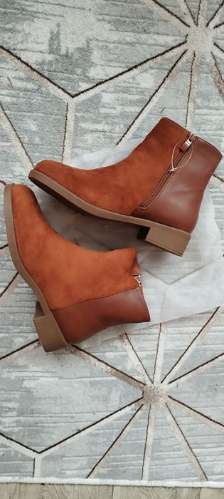 Боти кожа и велур-запазени!