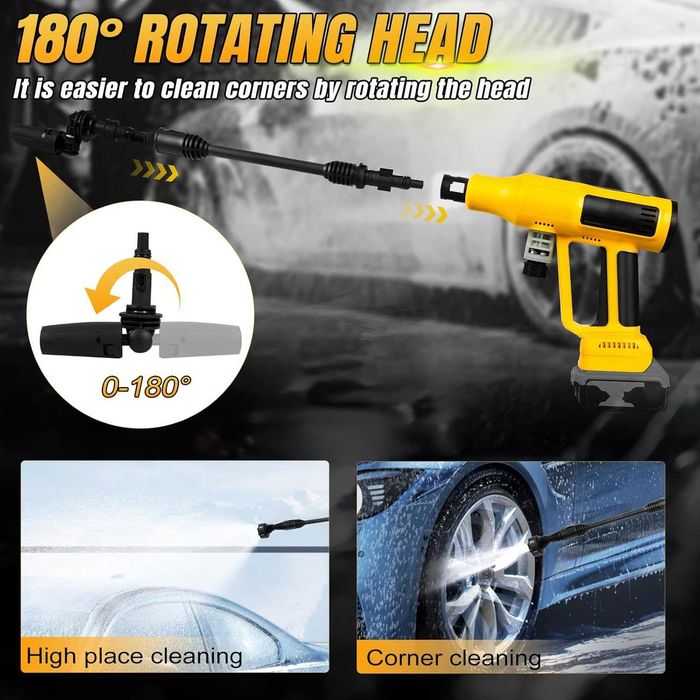 Pistol Spalare Presiune compatibil Dewalt 20V - 700 PSI - Duza 6-in-1