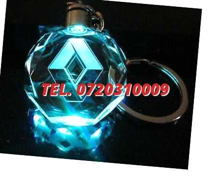 Breloc Sticla Cu Led 6 Culori Renault