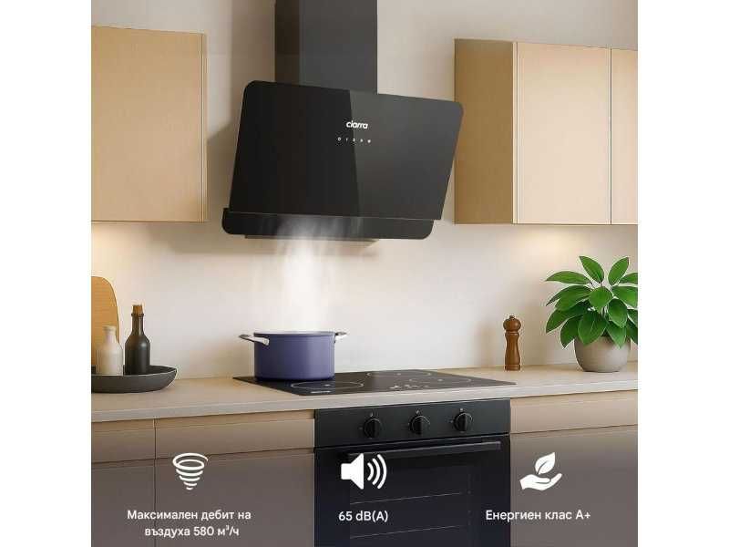 Кухненски Аспиратор CIARRA CBCB6765C, 60 см, 580 м³/ч, Черен