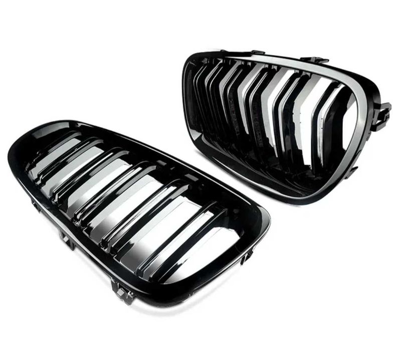 Двойни M5 Бъбреци Решетки BMW F10 F11 2010-17 БМВ Ф10 Ф11 черен Гланц