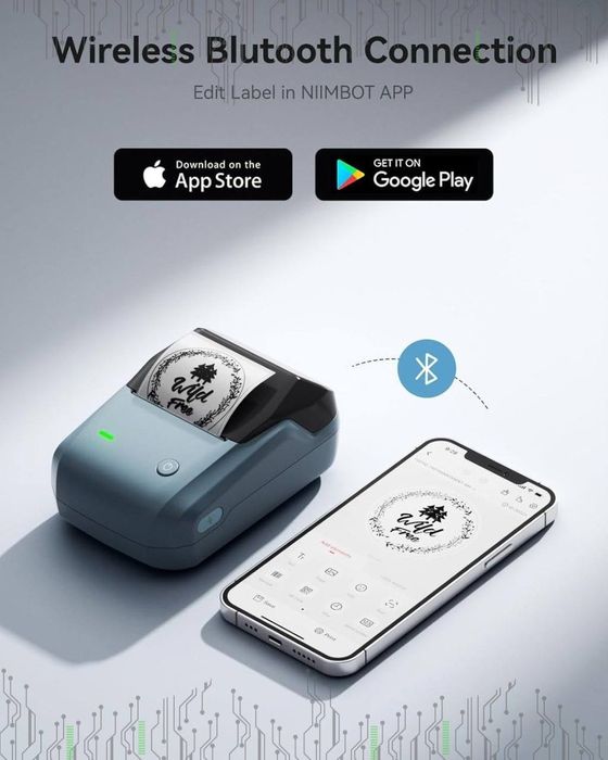 Niimbot b1 termoprinter + samakley qog'ozi bilan