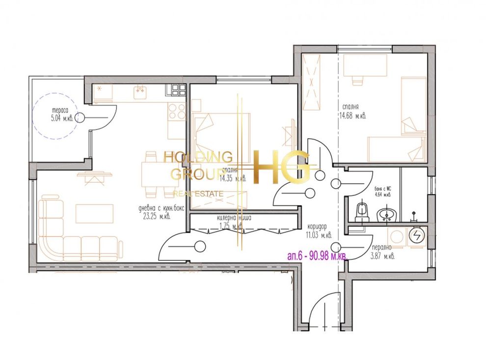 Продава се Тристаен апартамент в Варна, м-т Траката - 100 кв.м за 1250 €/кв.м - Снимка #1