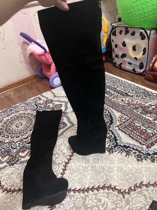 Батфорты с натуральной замшей зимние