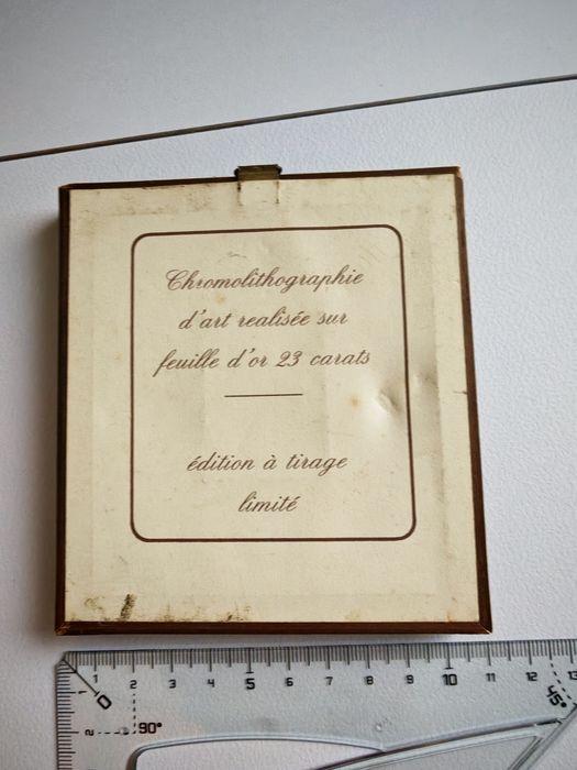Lot 4 tablouri italiene cu foiță de aur 23K/24K, înrămate, cu certificate