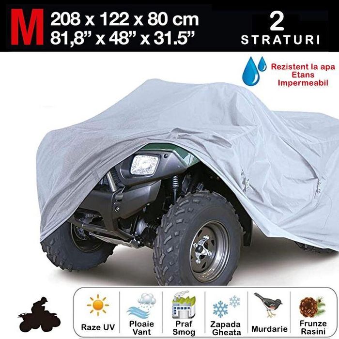 покривало двуслойно за четириколки и atv m - 208x122x80 см quad00m ...