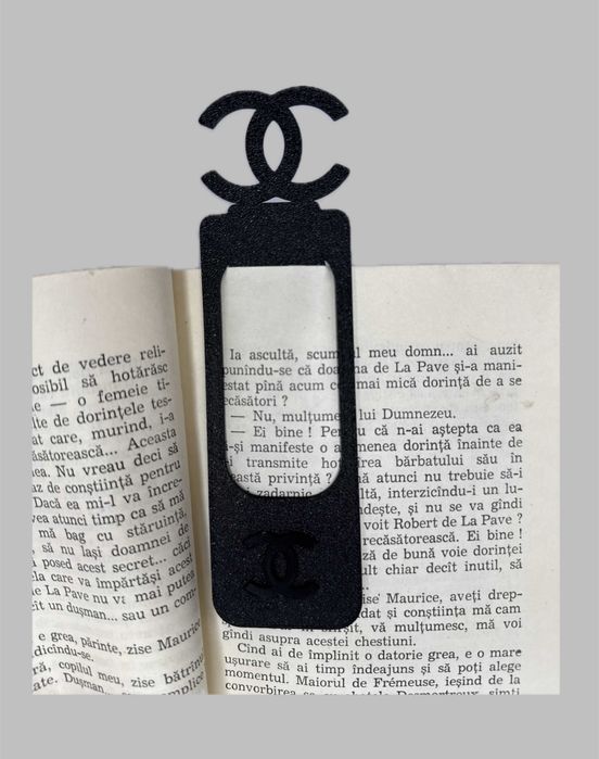 Decorațiune de perete Logo Chanel iconic, negru mat