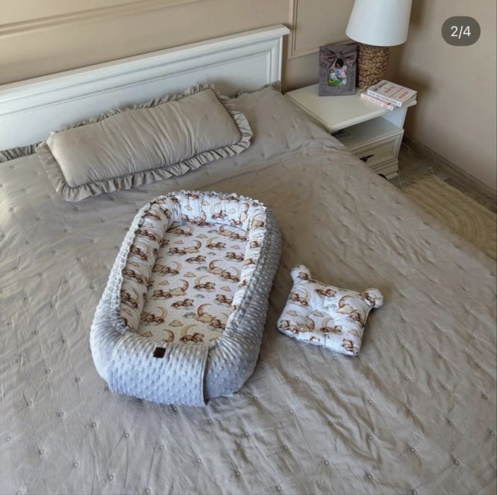 Babynest, cuib pentru bebelusi - handmade, premium, 100% bumbac.