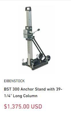 Carotiera diamantata ,  Eibenstock  EBM 300 ,nu HILTI Bosch, carotat