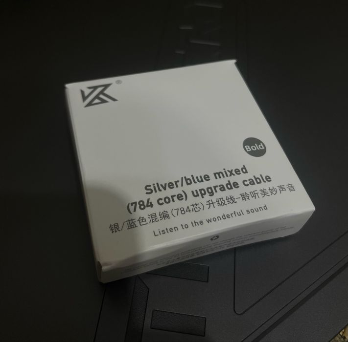 Серебренный кабель для наушников KZ