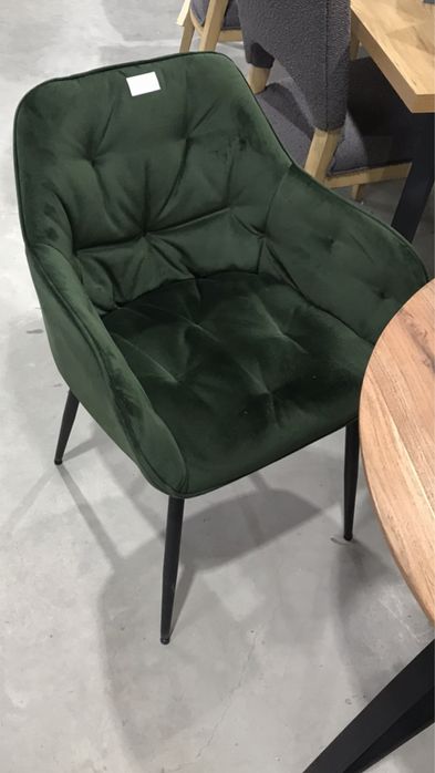 Scaun / fotoliu catifea verde 2 bucati