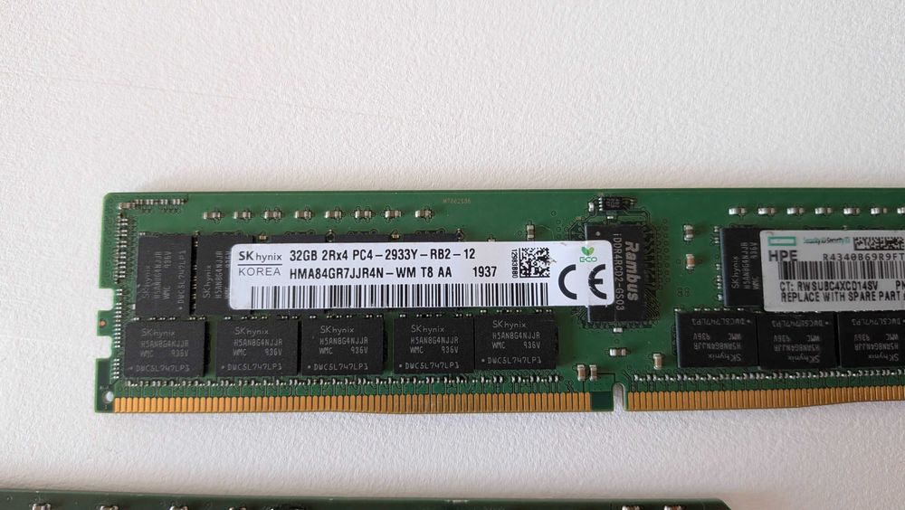 Memorie Server 32GB DDR4 ECC REG 2933MHz / 3200MHz Micron / Hynix