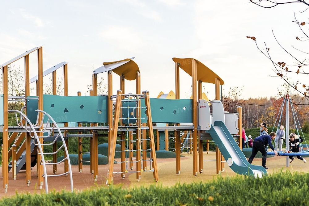 Детские площадки КСИЛ Болалар майдончаси качели карусели скамейки