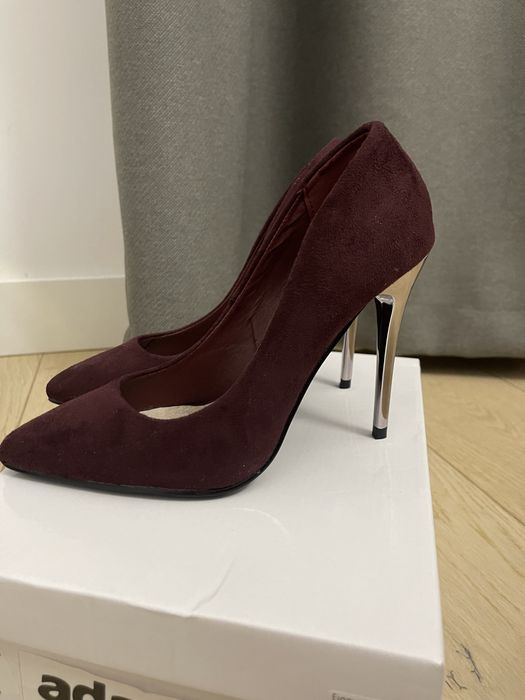 Pantofi cu toc burgundy