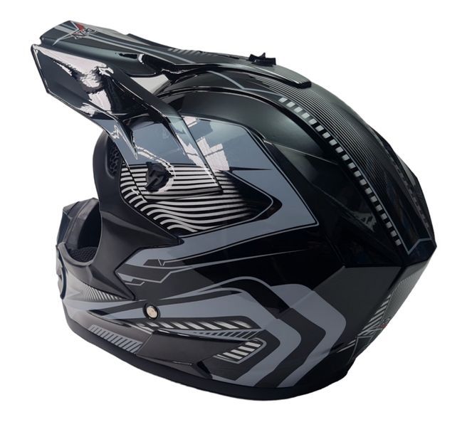 Мотокрос каска №3616-2 BLACK/GREY XL размер