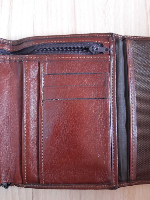 Портфейл, мъжки естествена кожа, цвят-бордо