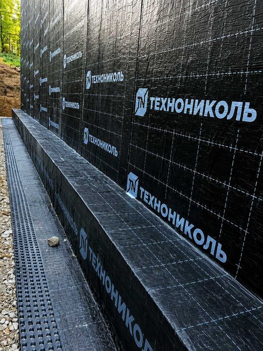 Гидроизоляция фундамента самоклейка. Защита грунтовых вод. 50лет срок