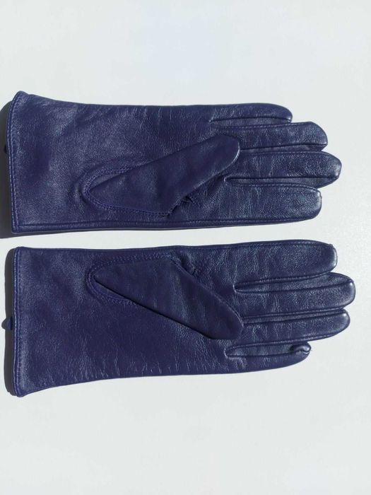 Нови дамски ръкавици лилави естествена кожа