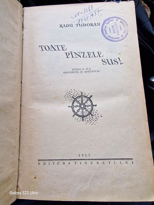 Vând cartea Toate pânzele sus de Radu Tudoran