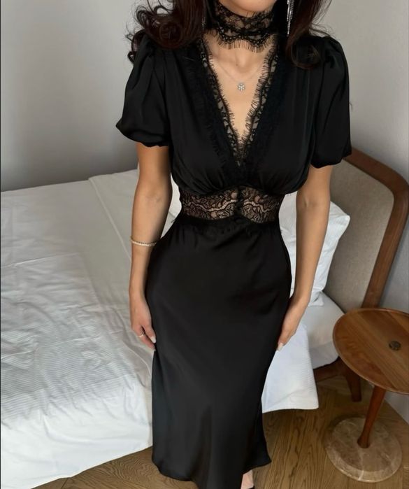 Черное платье вечернее