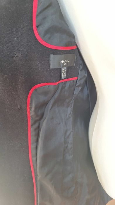 Тренчкот Манго Черен велур