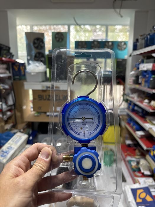 Manometru ceas freon r600 cu robinet frigider frigotehnie nou