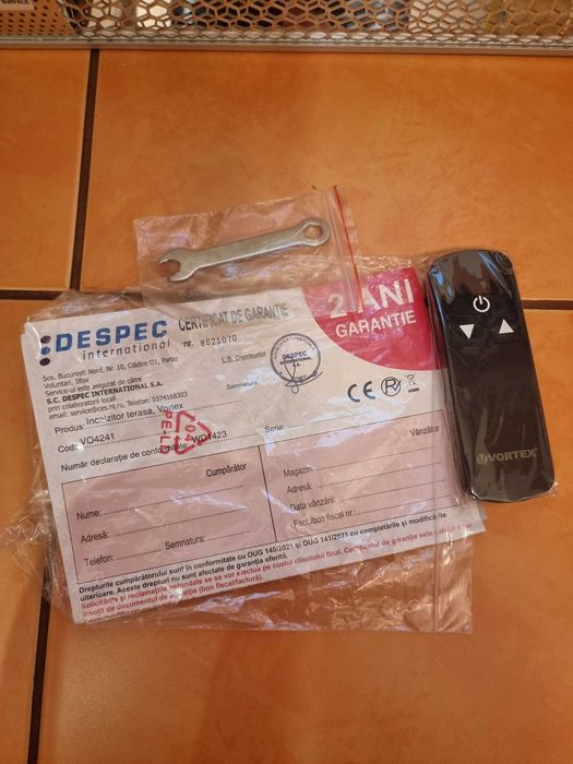 Incalzitor terasa electric infrarosu VORTEX VO4241, 2000W, aluminiu