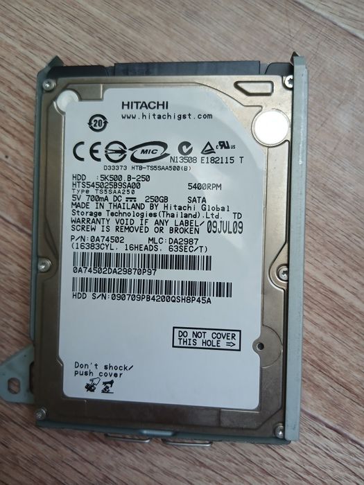 HDD Hitachi 250 GB SATA 2.5"