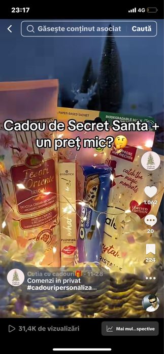 Coş cadou pentru fete