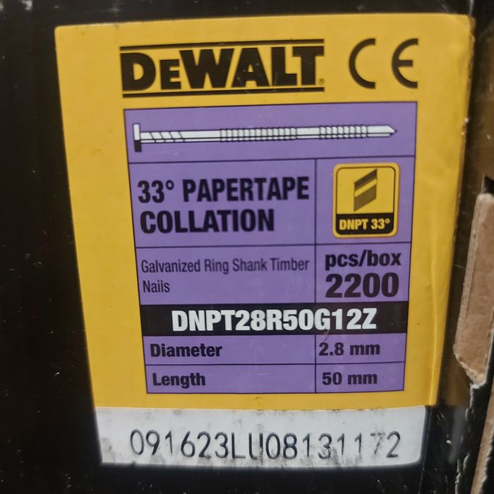 Пирони за такер Dewalt DCN692 и DCN695  5см 6,3см 7,5см  9см
