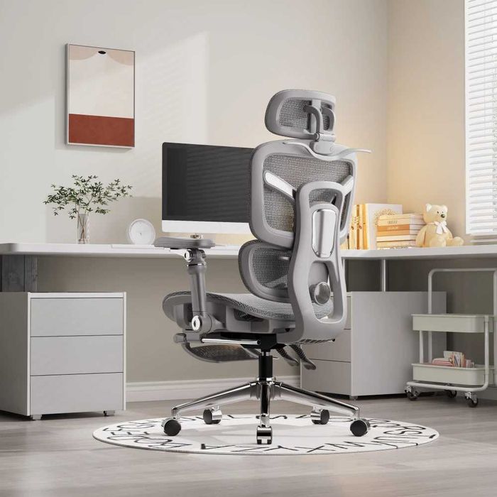 Scaun ergonomic NEXORA  suport lombar 3D adaptiv, tetieră 4D, cotiere 9D, șezut glisant, recliner 135°