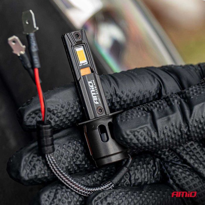 LED Диодни крушки за кола F25 PRO BLACK H1 68W 12/24V FULL CANBUS AMIO