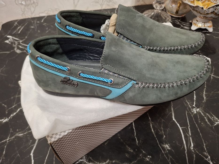 Мужские замшевые макасины