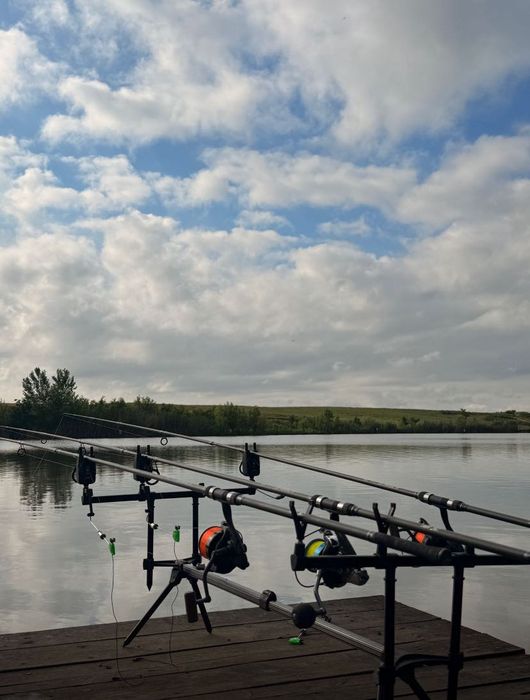 Set 4 FL Legend Carp 3.90m 3.75 LBS 2 seg+ 4 Mulineta Aquasite 10000 Si rod pod