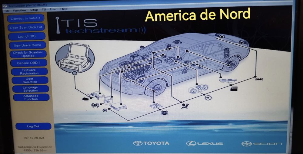 Tester/Diagnoza Toyota/Lexus Godiag J2534 cu Techstream V18.00.008