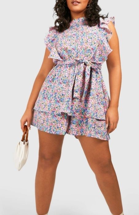 Дамски гащеризон на цветя    Boohoo