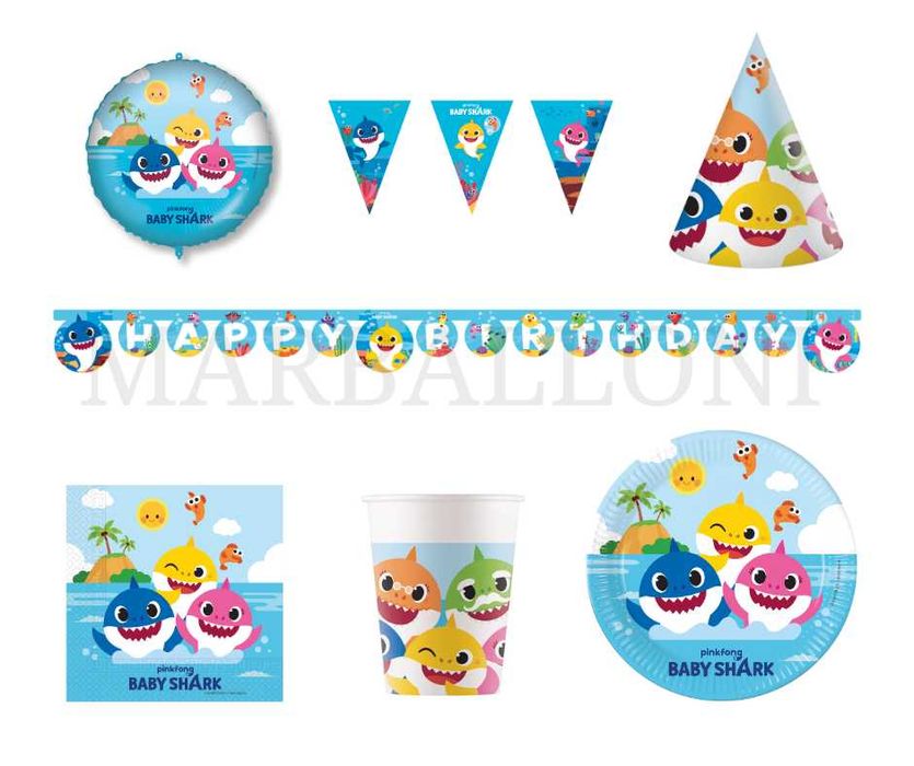 Парти Артикули Бейби Шарк, Парти Украса Бейби Шарк, Балони Бейби Шарк