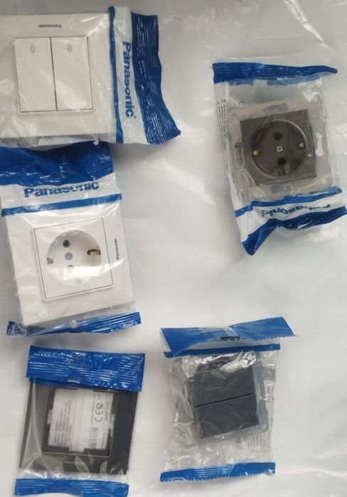 Panasonic проходной выключатель, Розетка с заземлением