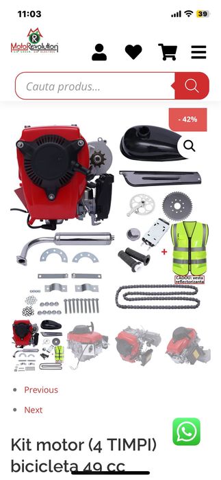 Motor de biciclete în 4 timp cu baie de ulei 50 oră  por nitro la