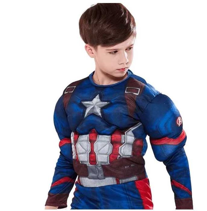 Детски парти костюм на Капитан Америка с щит на Capitan America