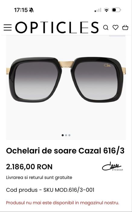 Ochelari de soare Cazal barbati
