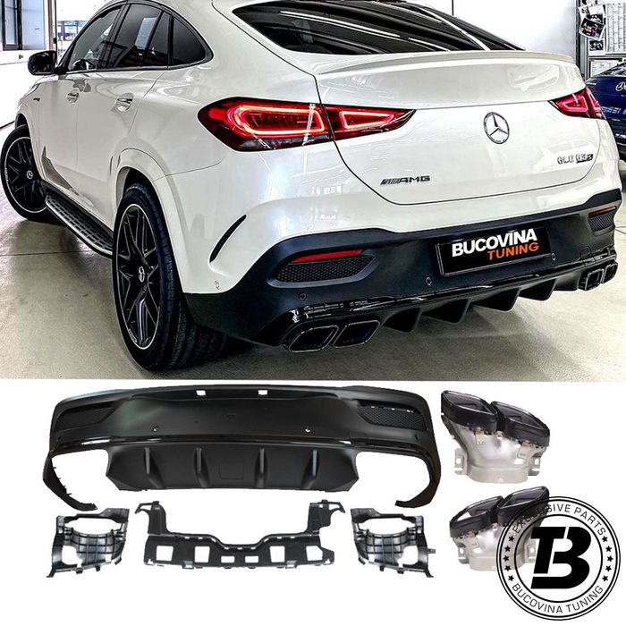 Difuzor Bara Spate cu Ornamente compatibil cu Mercedes GLE Coupe C167 GLE63 Design