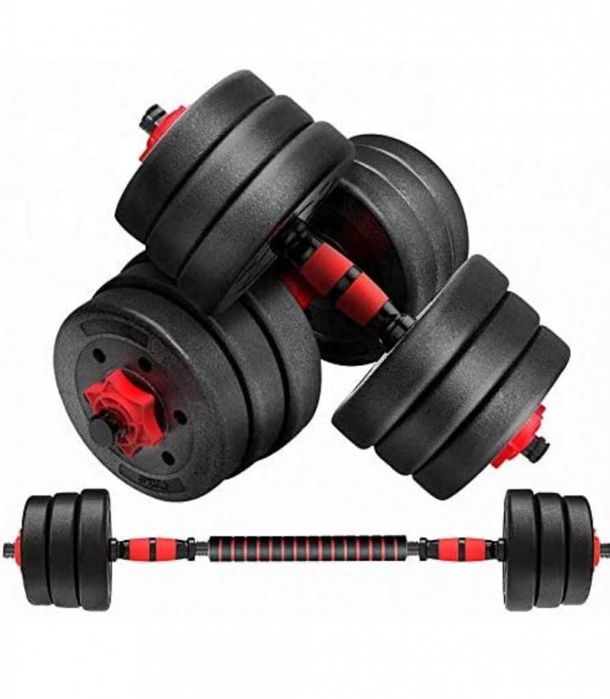 Тренировъчен комплект тежести 15/20кг. лост и принадлежности ръкавици